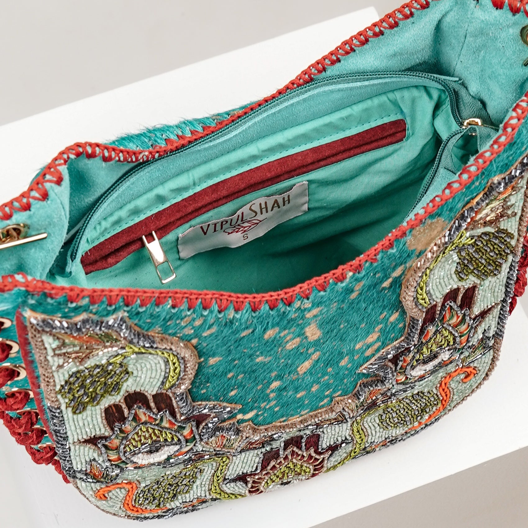 Turquoise Hornbill Shoulder Bag