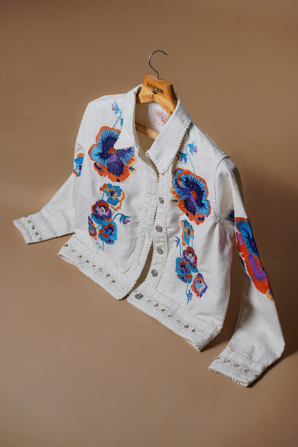 Cream Phool Jacket