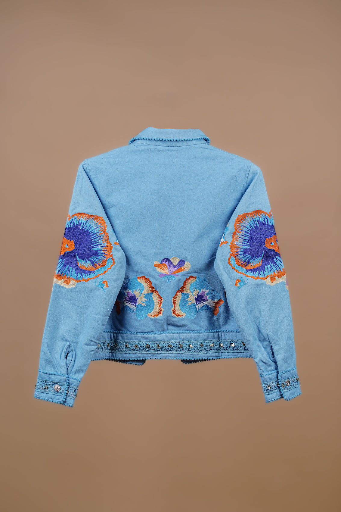 Denim Phool Jacket