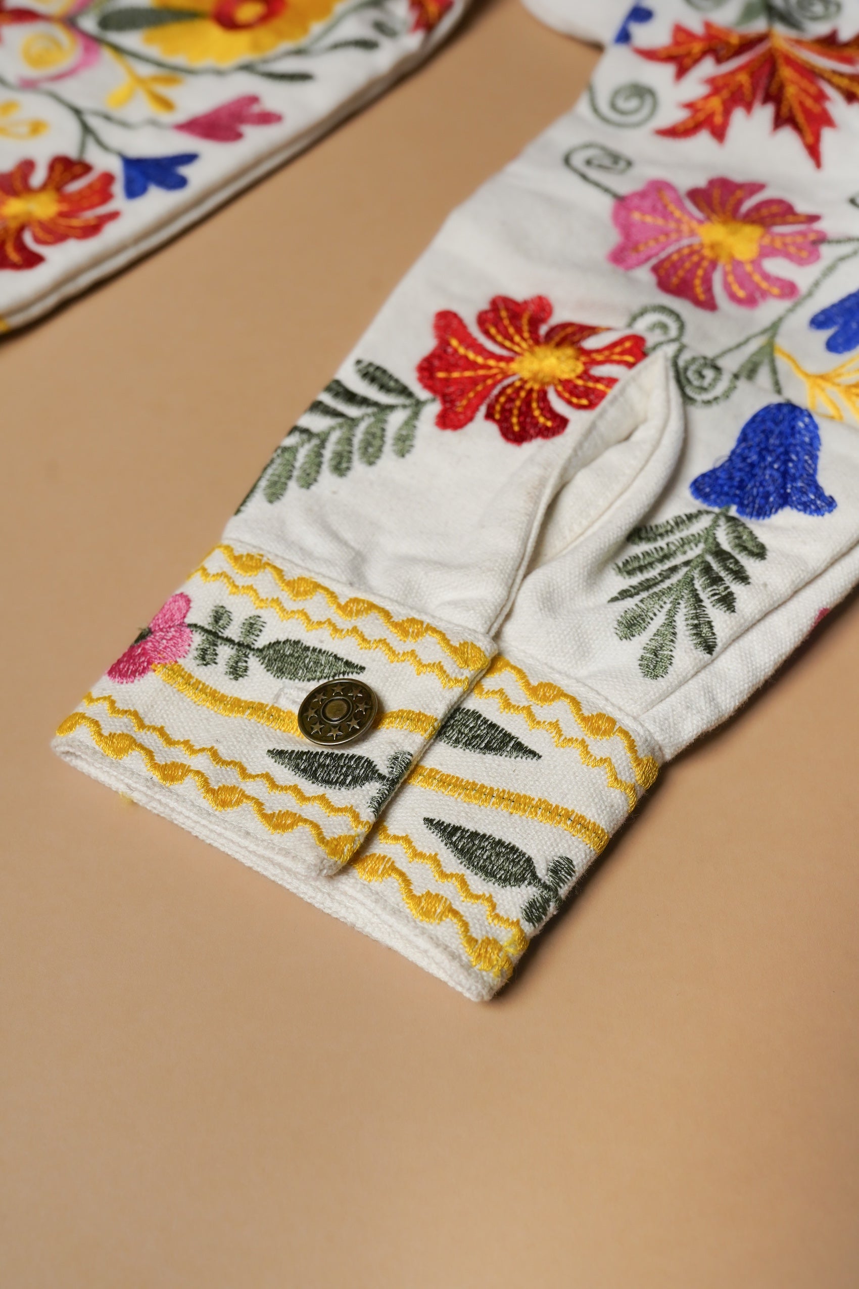 Fulkari Jacket - Cream