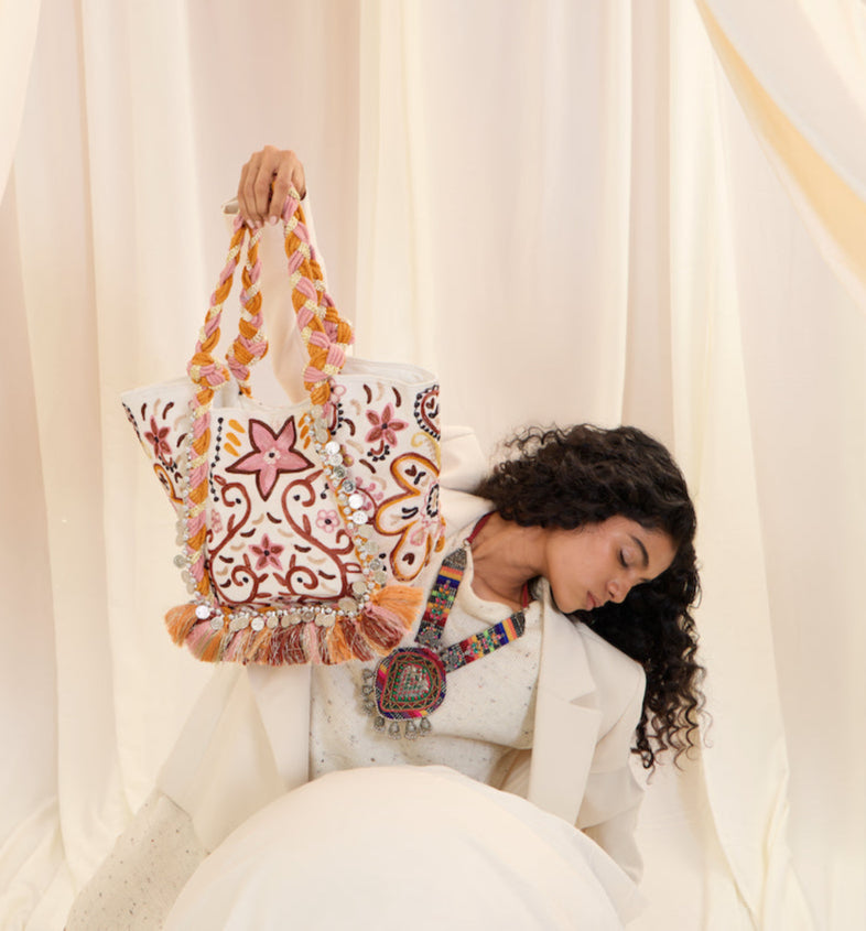 Lahia Tote - Cream