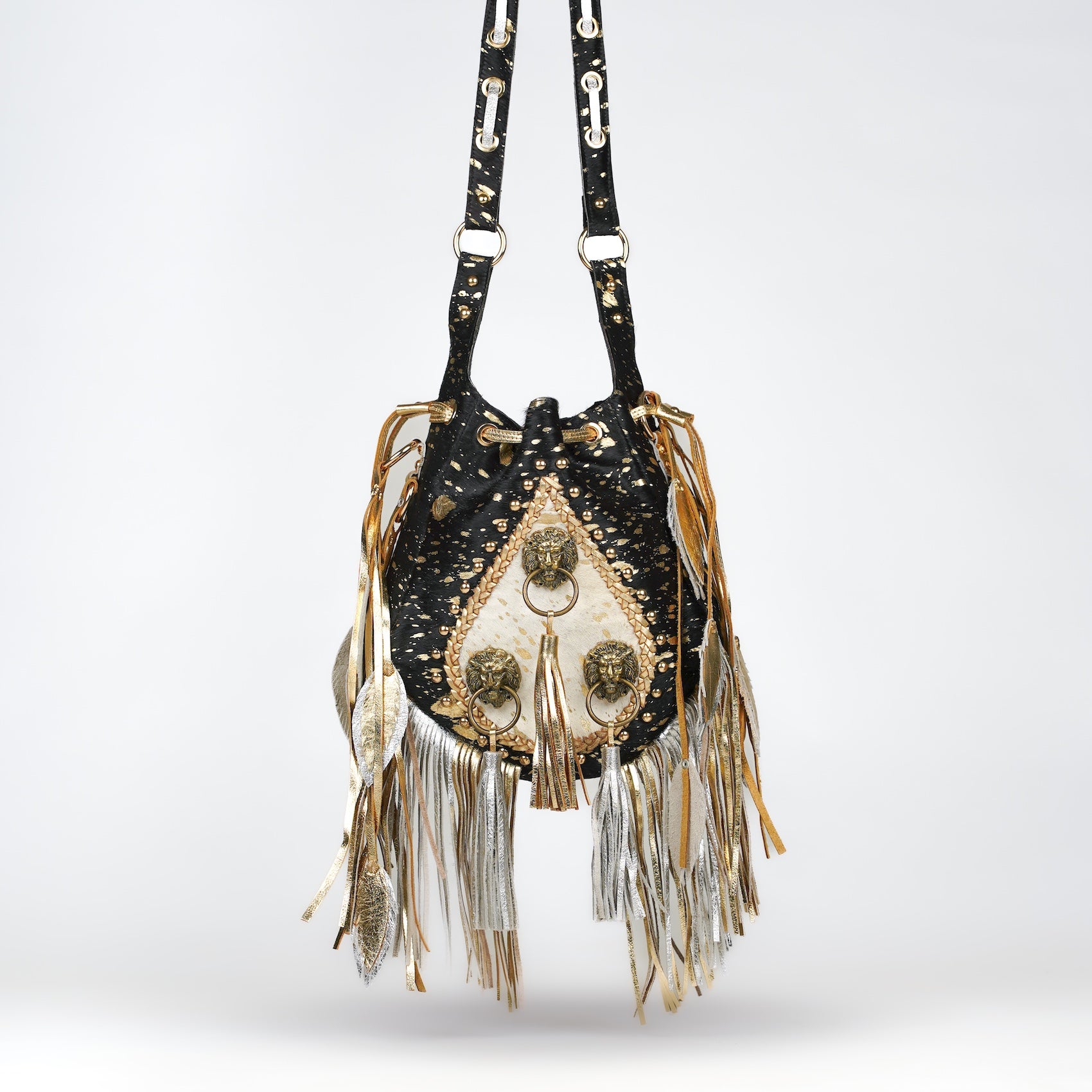 Black Lion Bucket Bag
