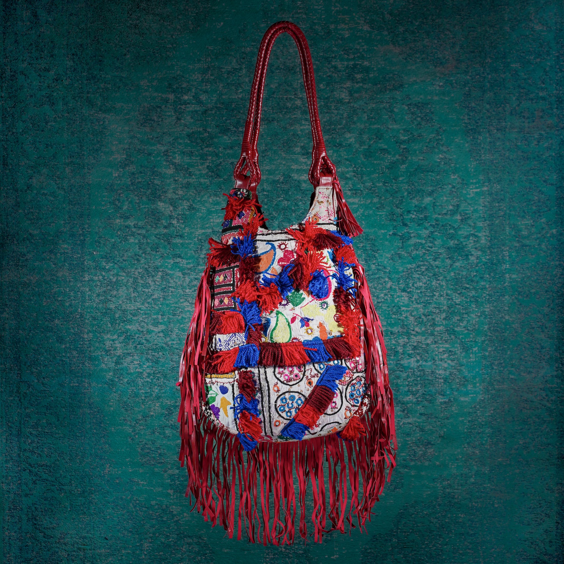 Burgundy Machli Tote 005