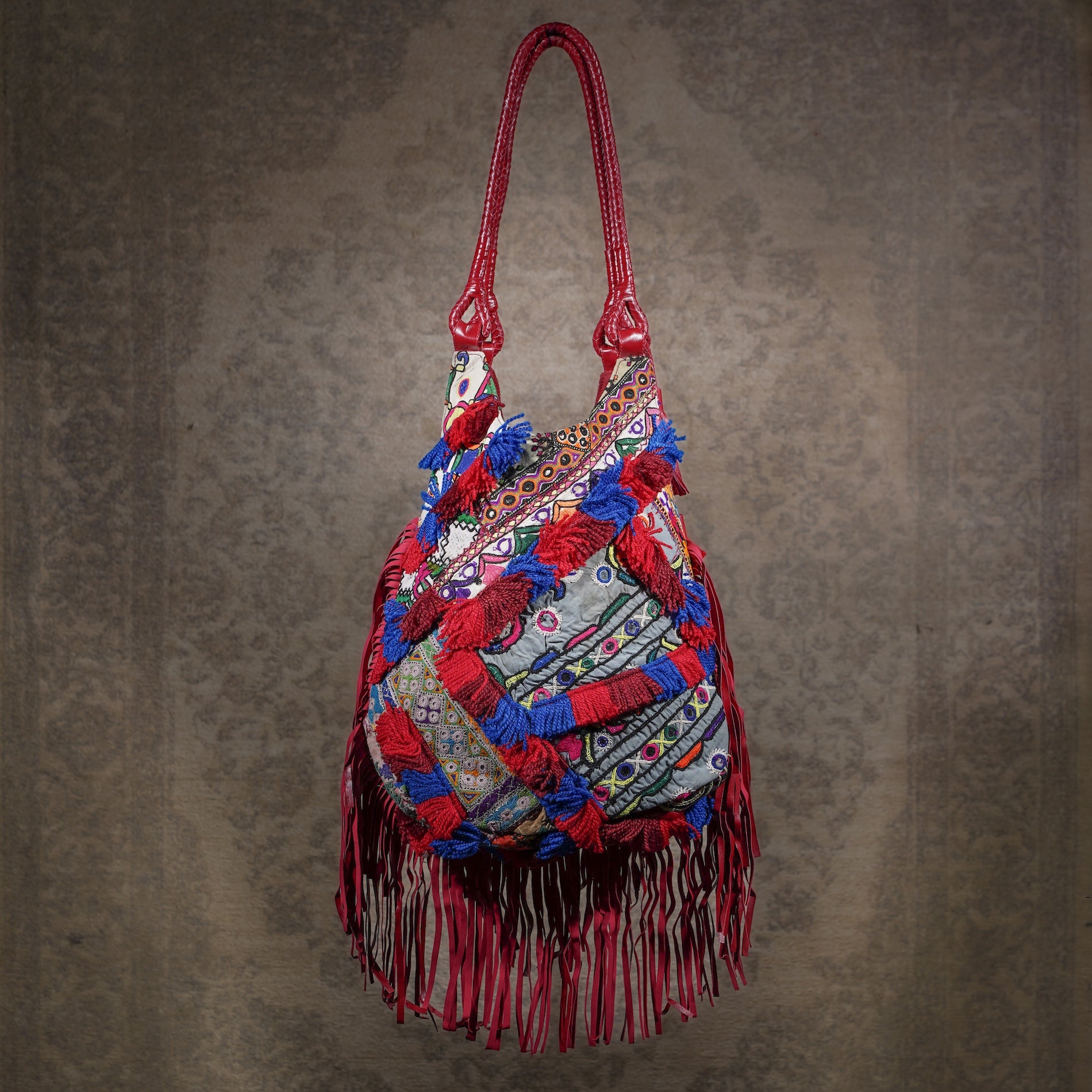 Burgundy Machli Tote 011