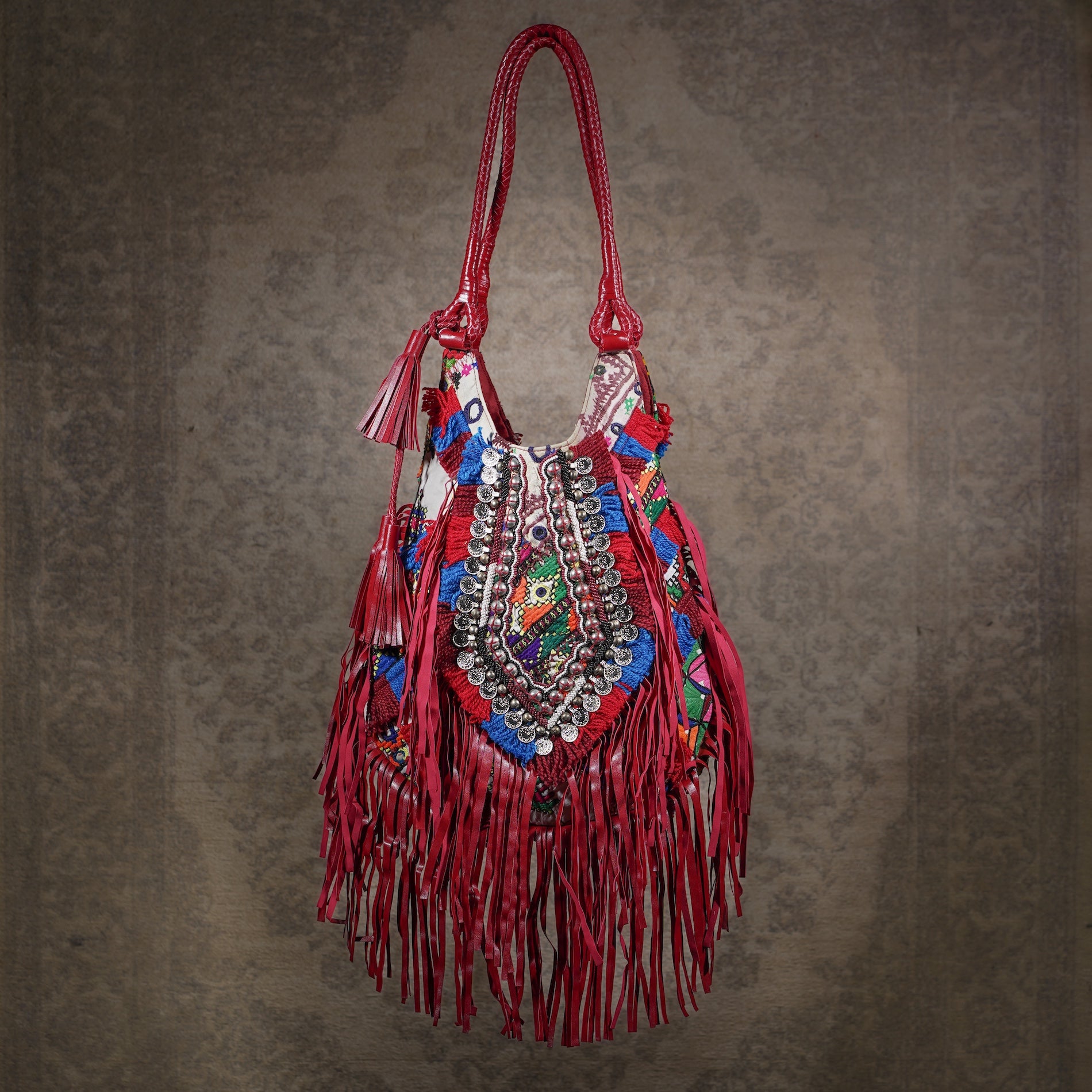 Burgundy Machli Tote 012