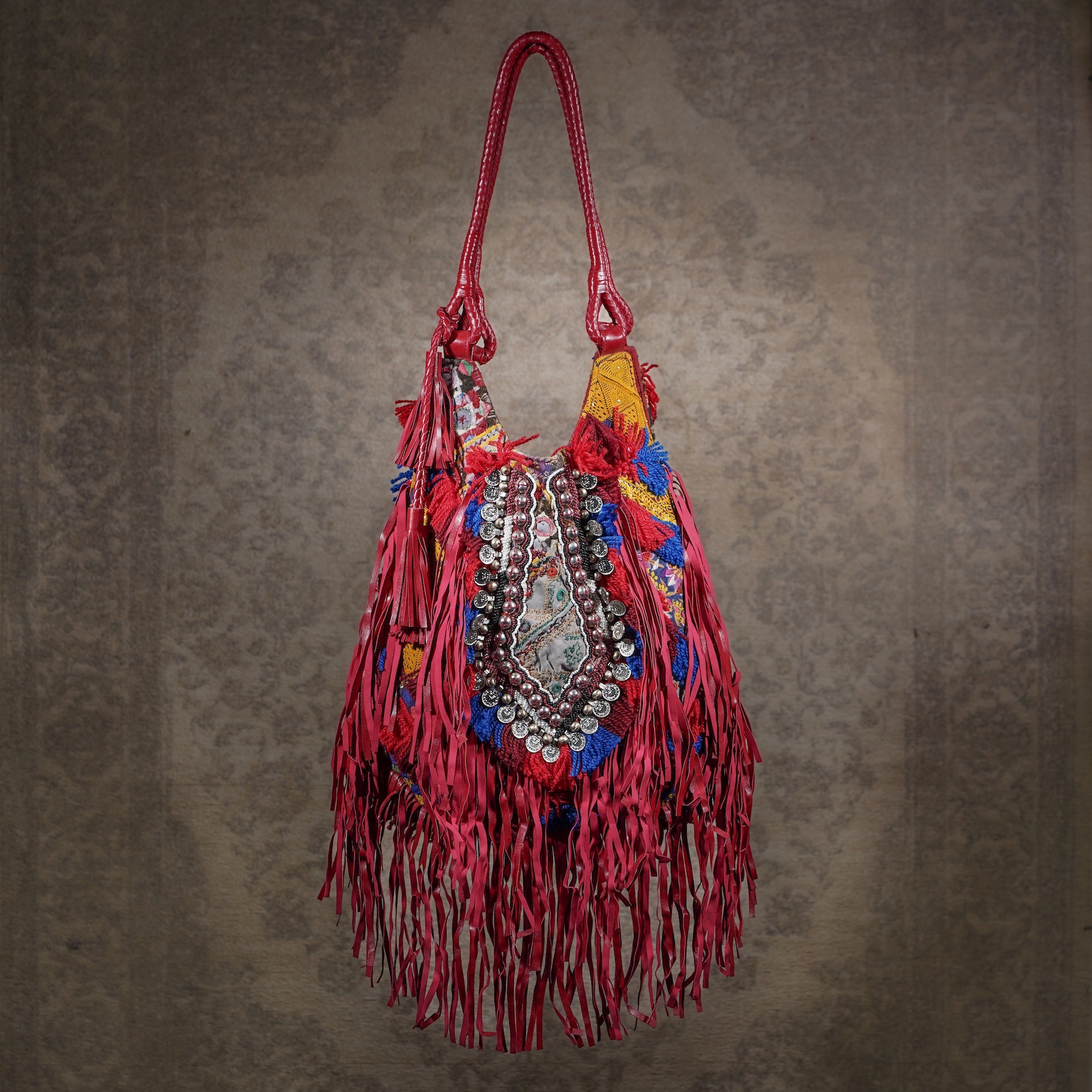 Burgundy Machli Tote 013