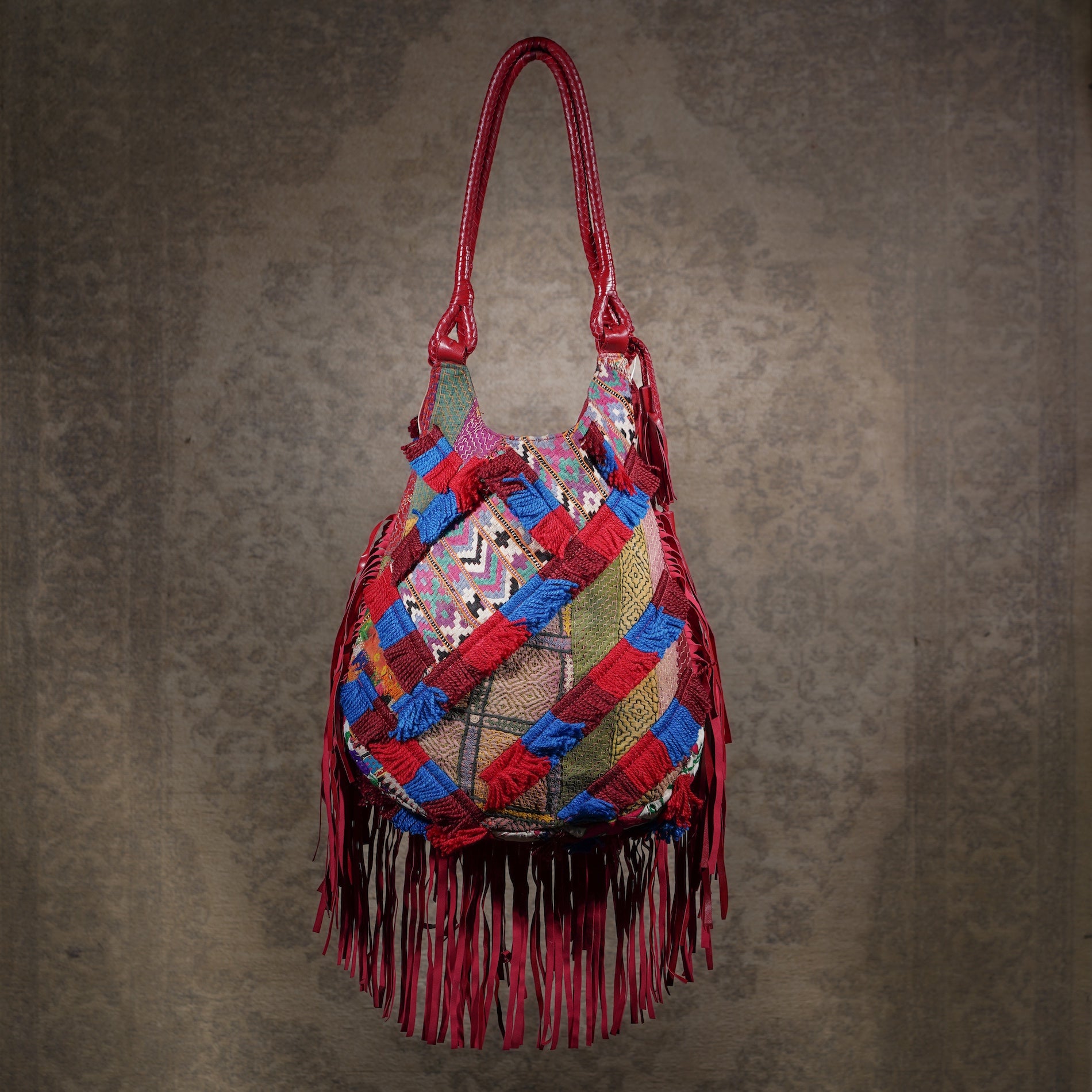 Burgundy Machli Tote 014