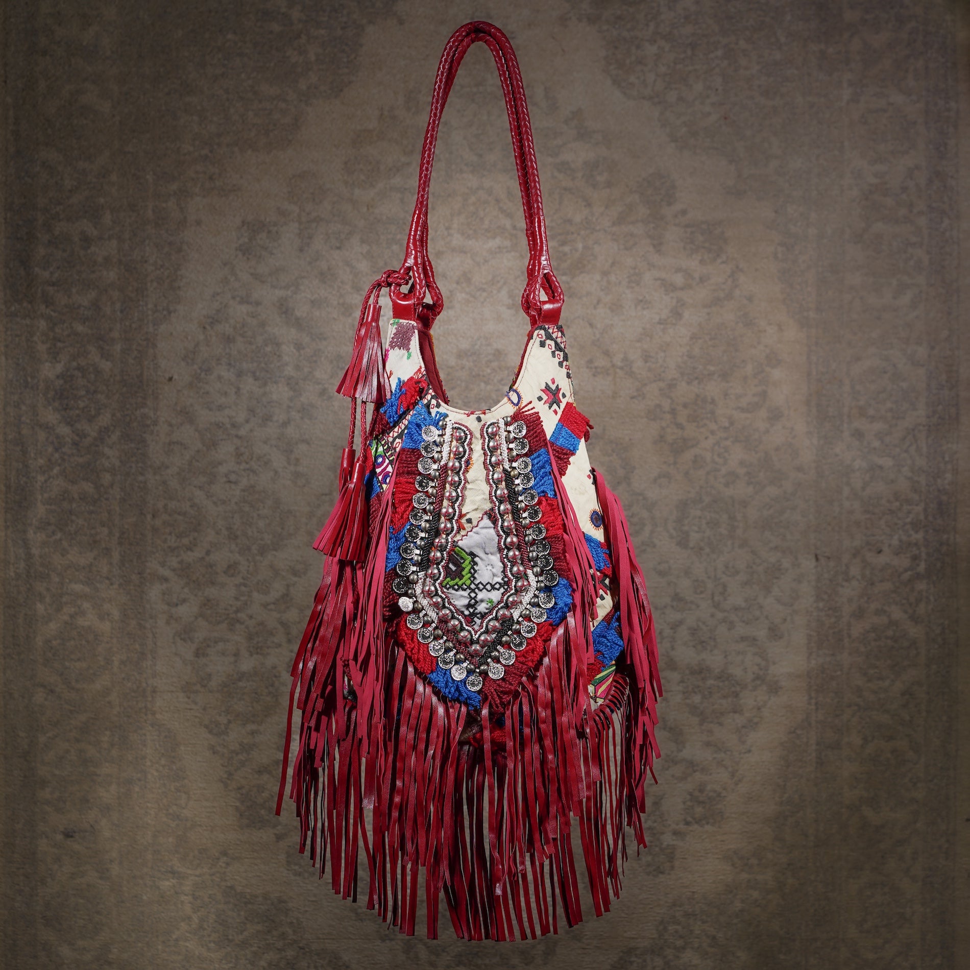 Burgundy Machli Tote 015