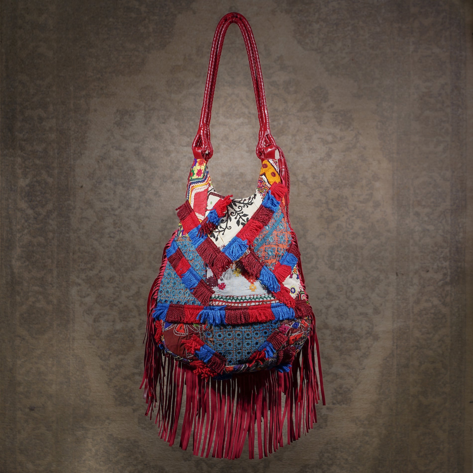 Burgundy Machli Tote 015
