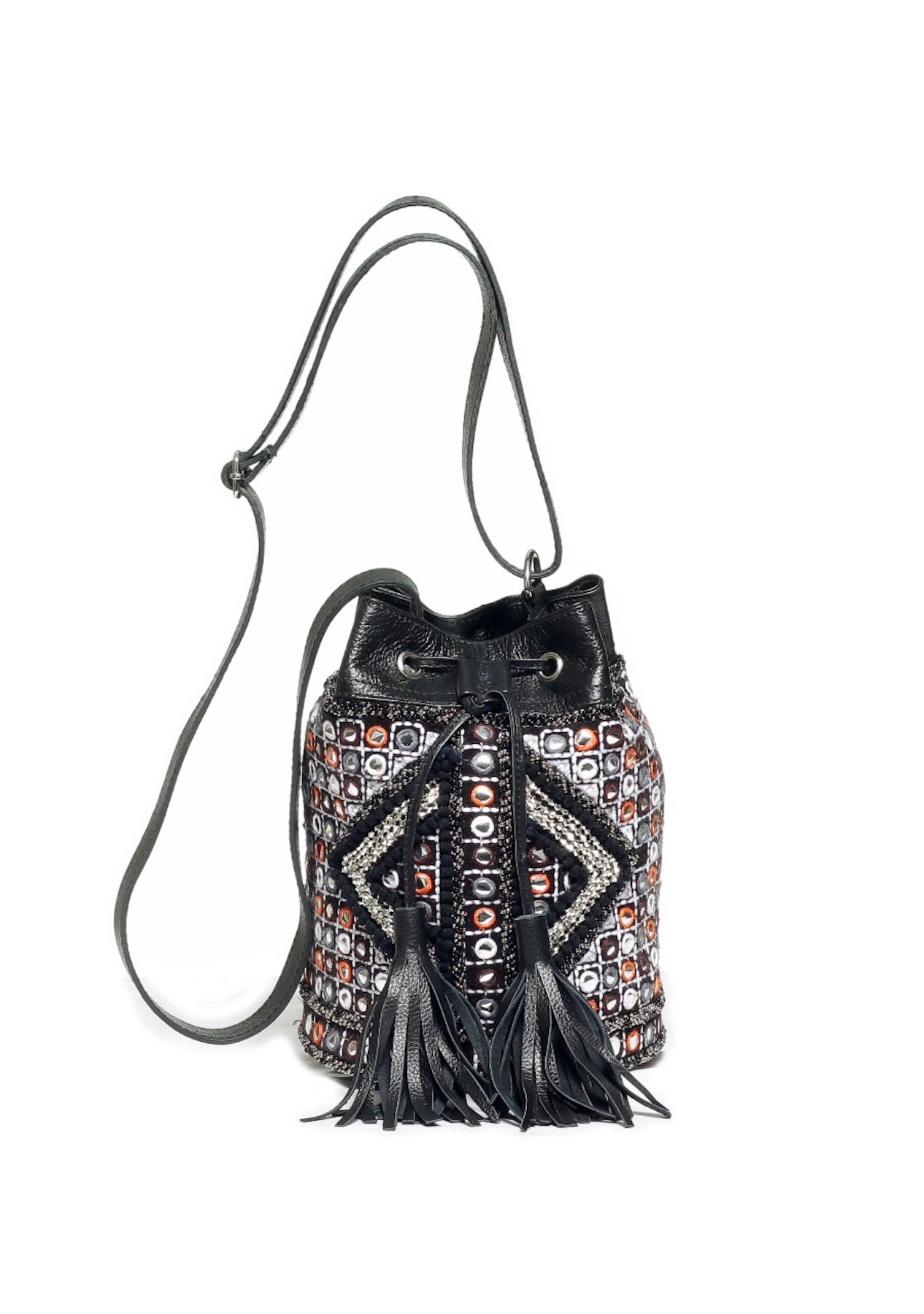 Black Mogra Bucket Bag