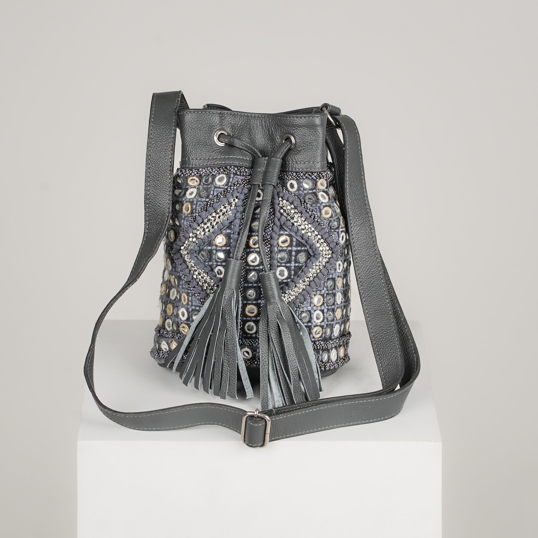 Mogra Bucket Bag - Grey
