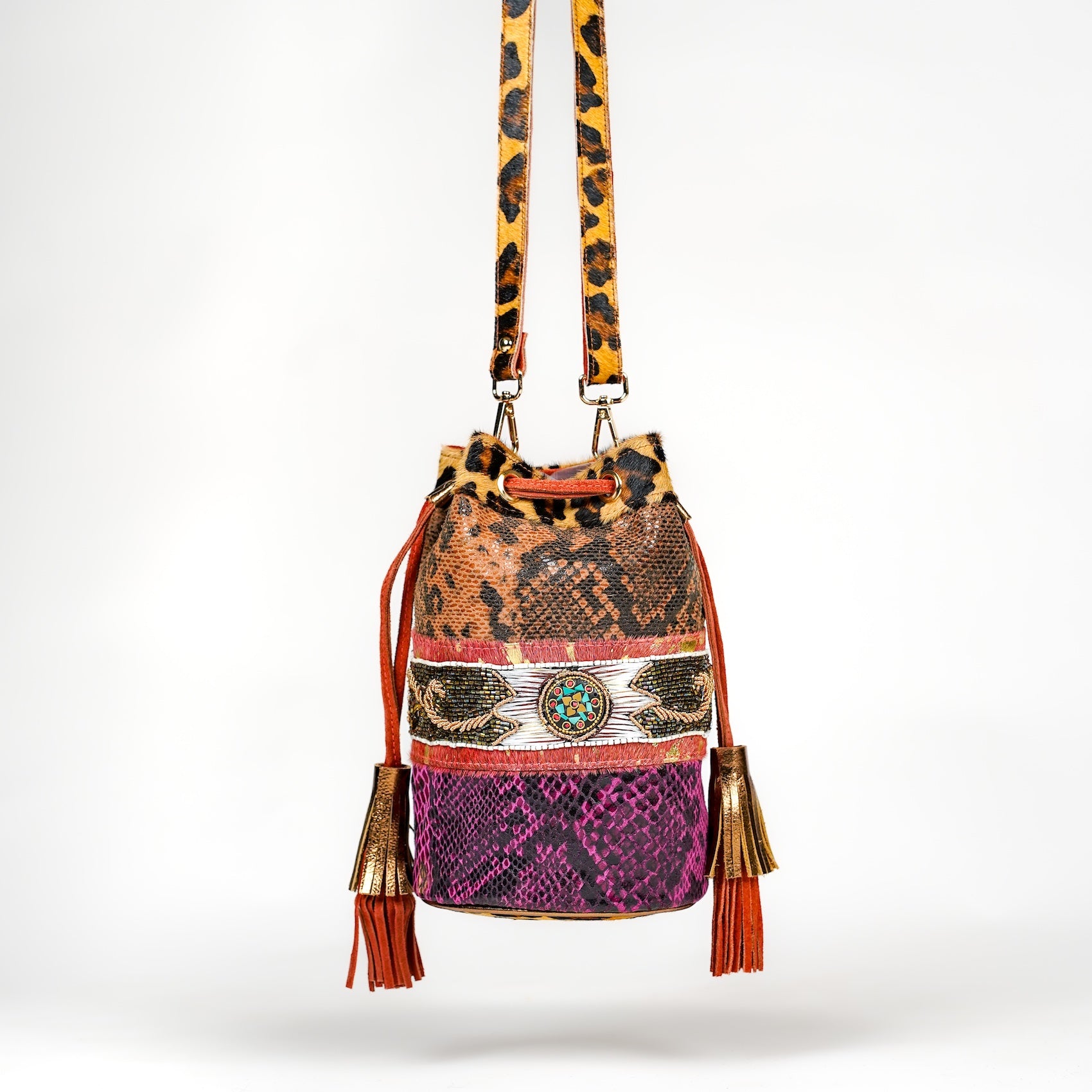 Peach Panthera Bucket Bag