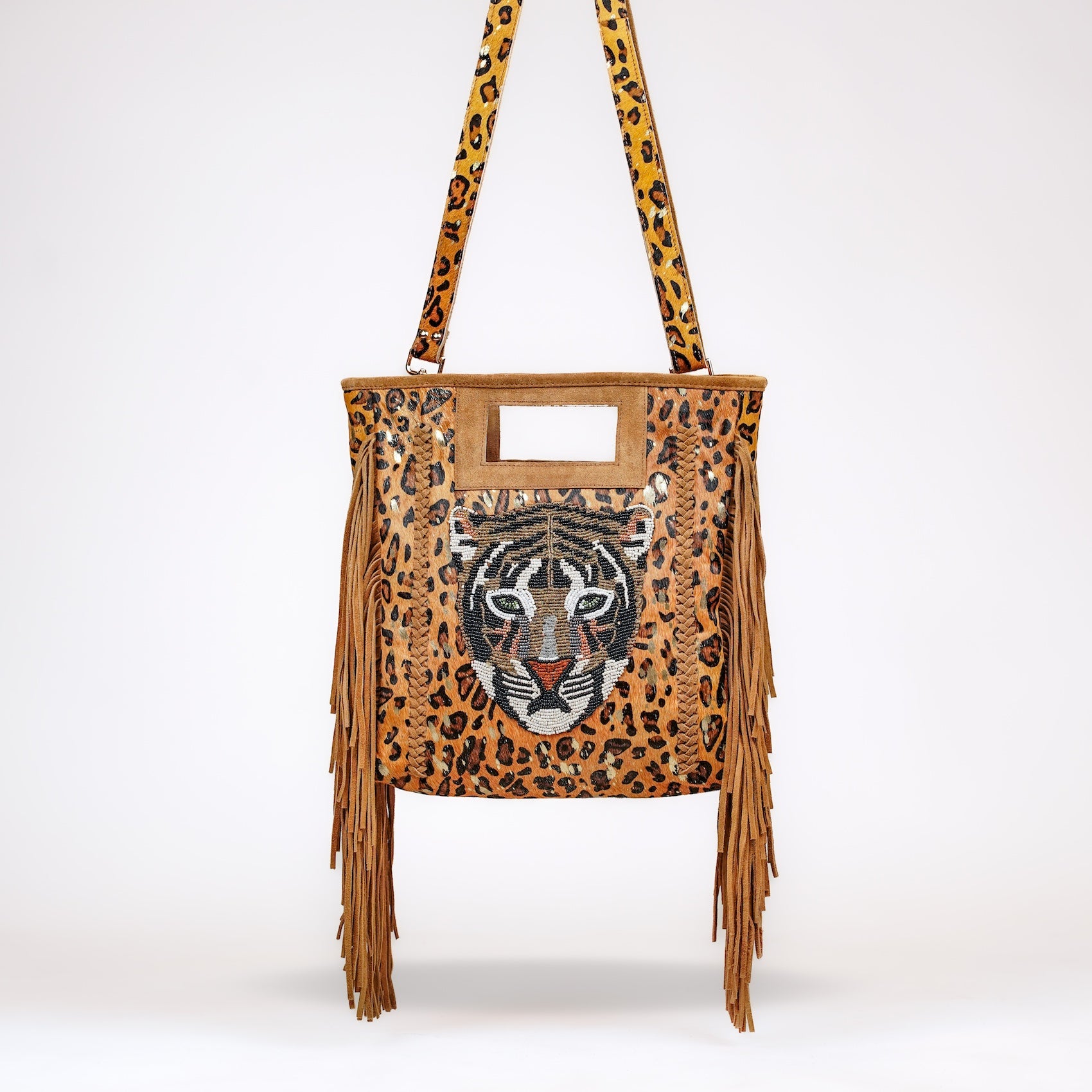 Spotted Skin Panthera Shoulder Bag