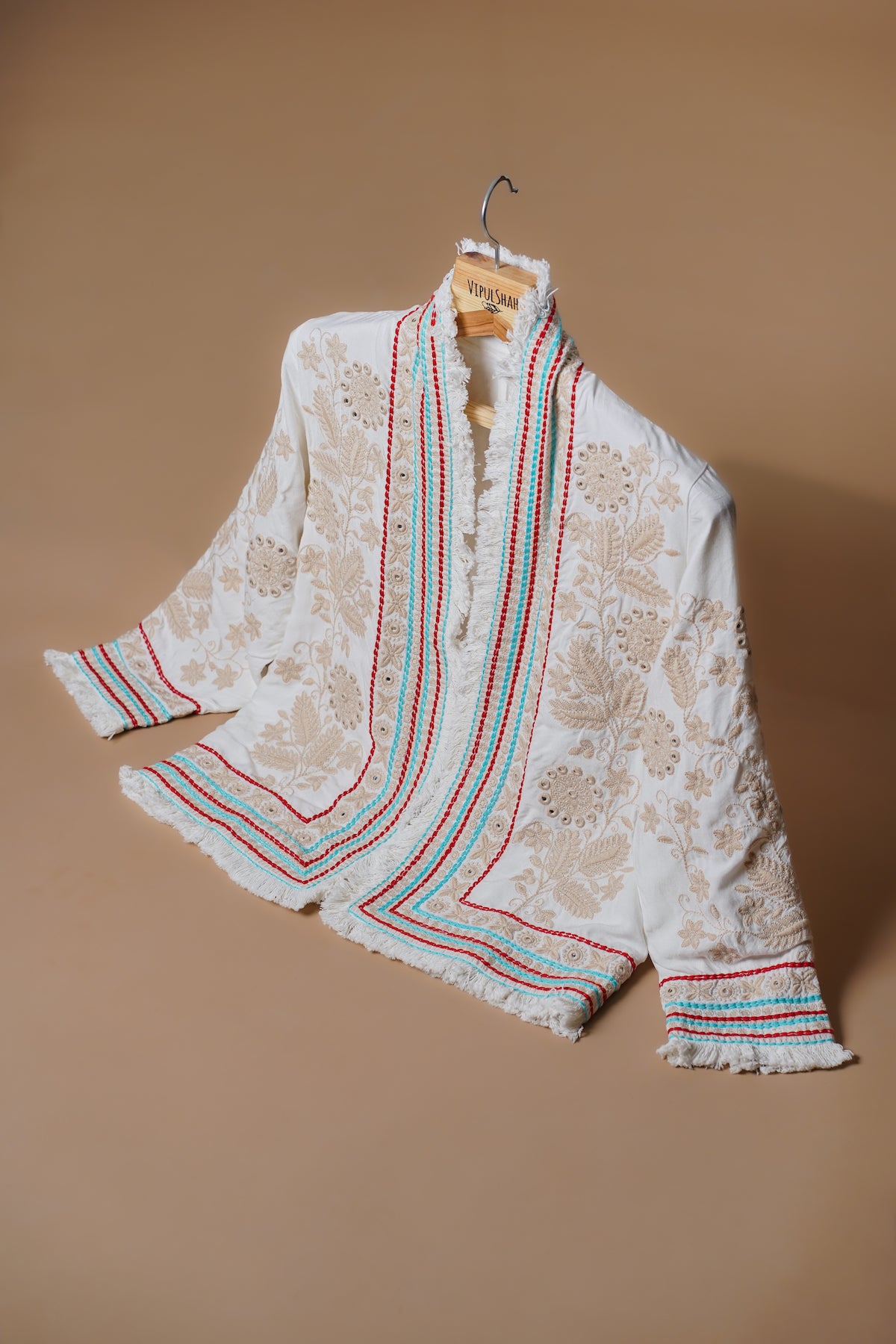 Cream Paisley Kimono Jacket