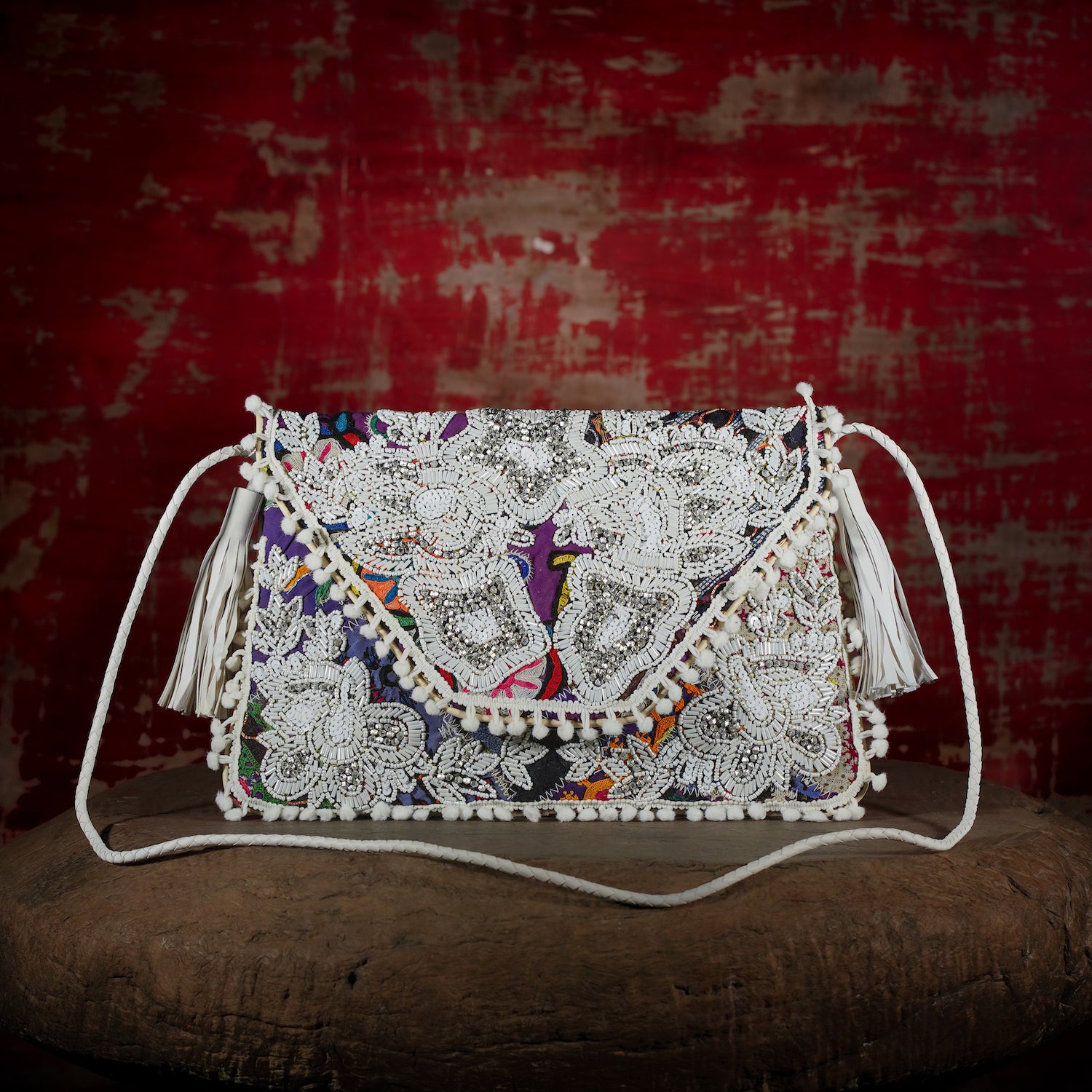 White Sitara Clutch 006