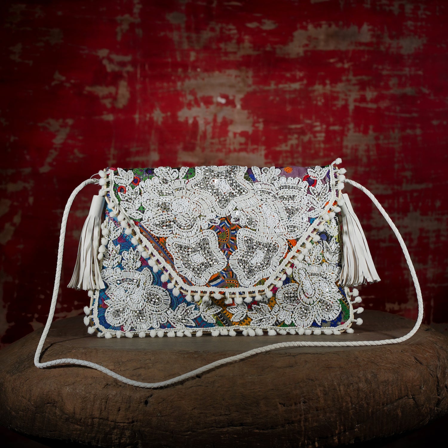 White Sitara Clutch 007