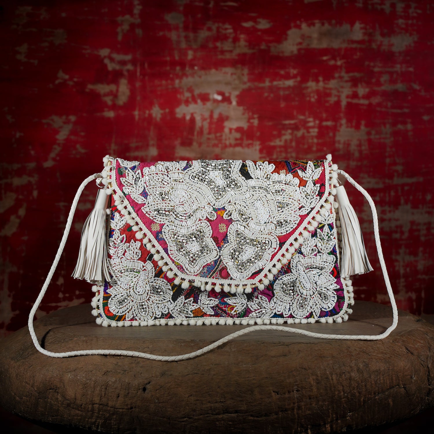 White Sitara Clutch 008