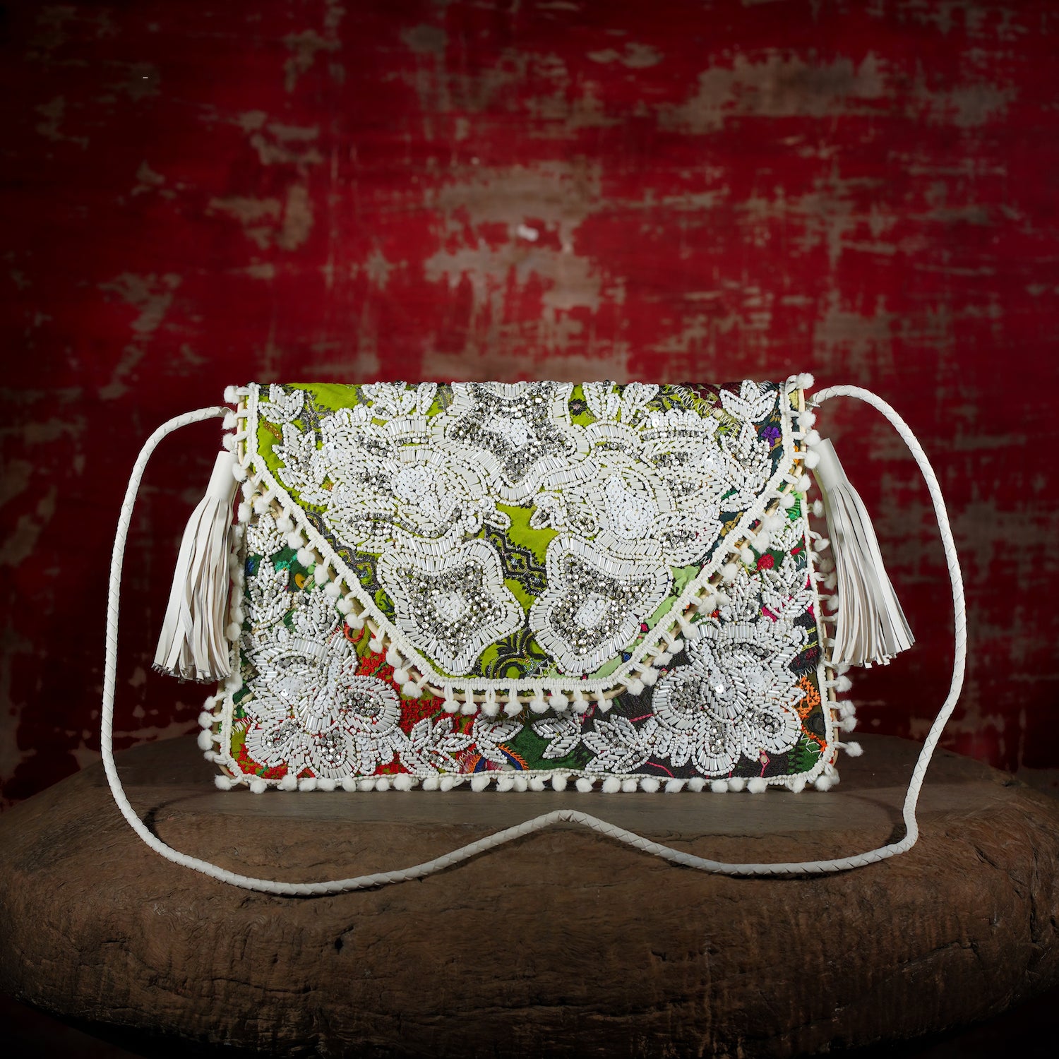 White Sitara Clutch 009