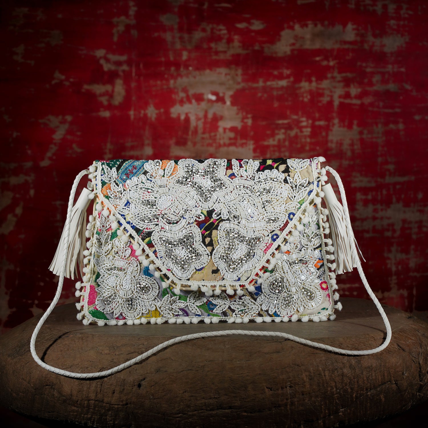 White Sitara Clutch 010