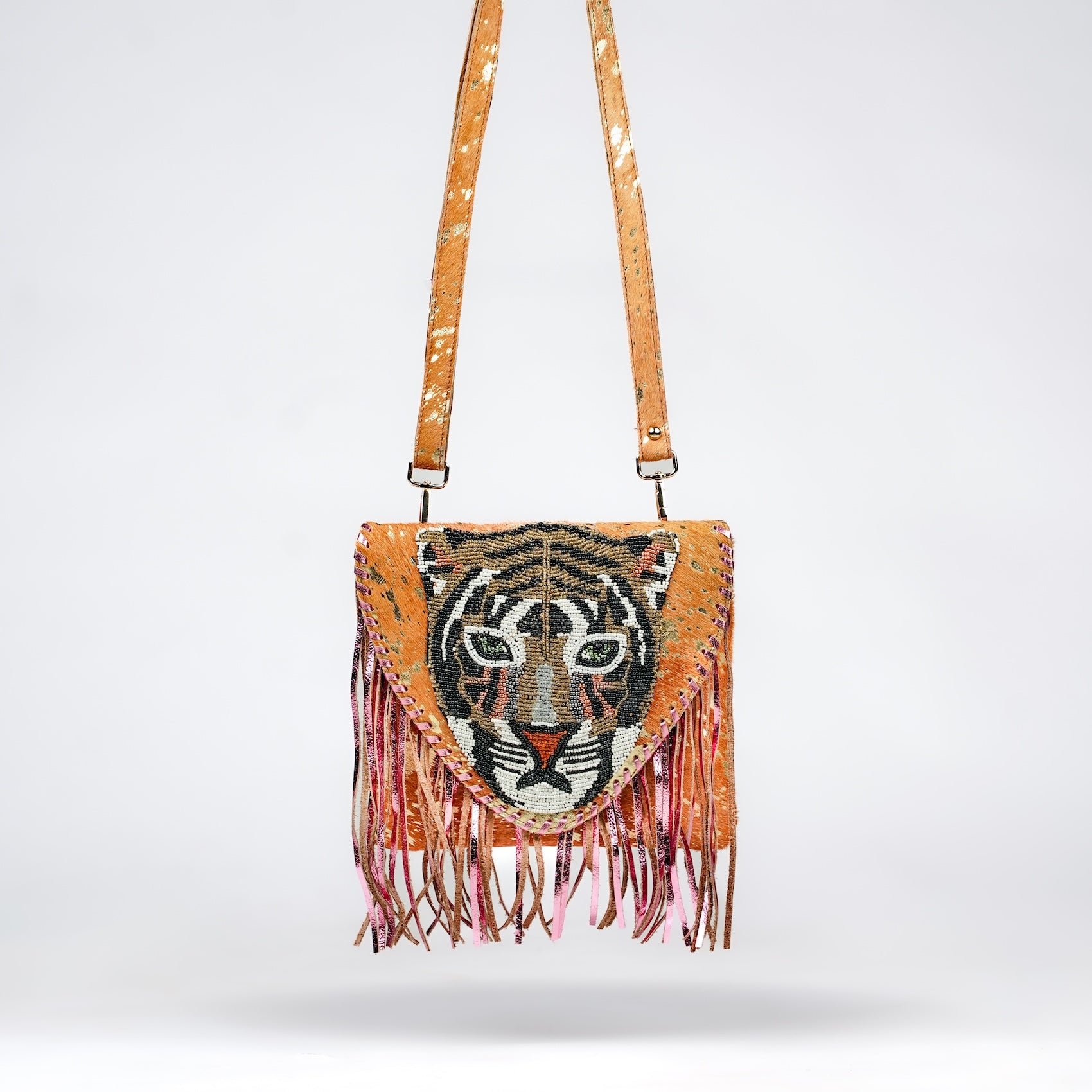 Beige Tiger Sling Bag