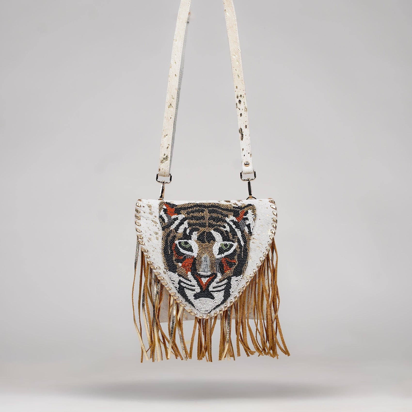 Cream Tiger Sling Bag