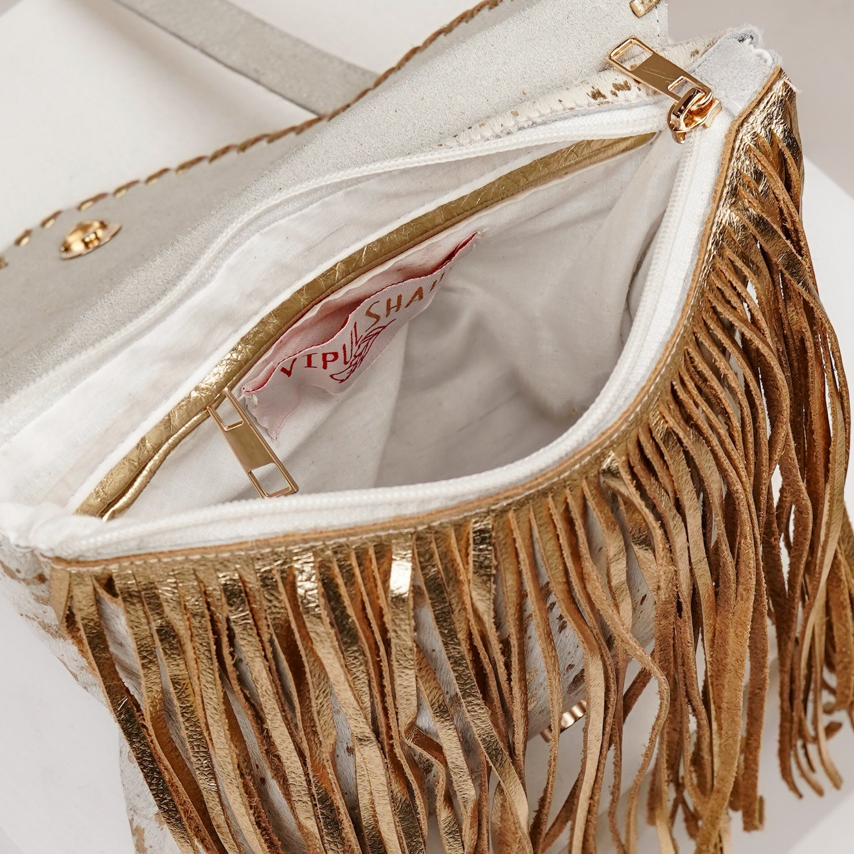 Cream Tiger Sling Bag