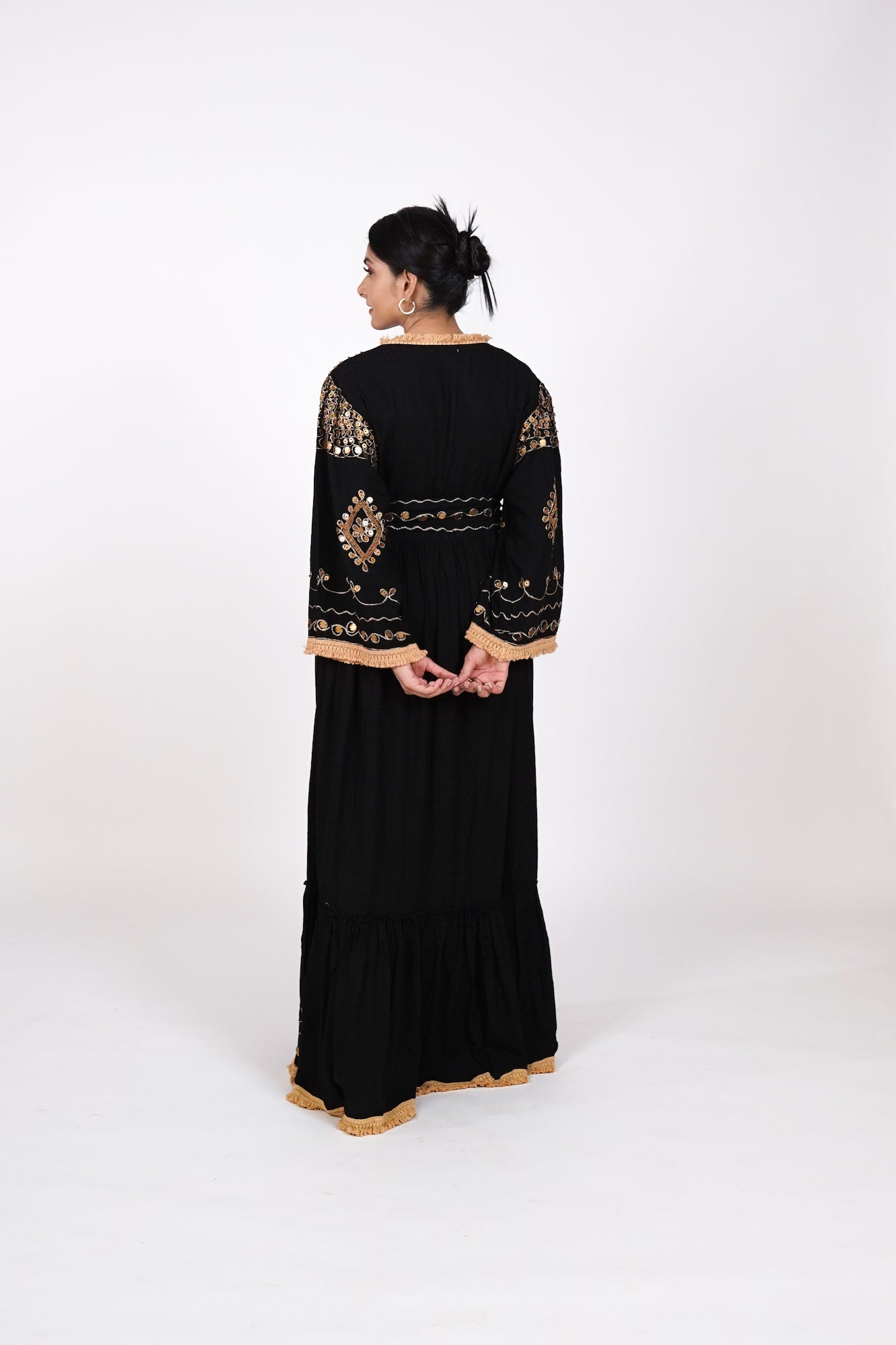 Black Teka Long Dress