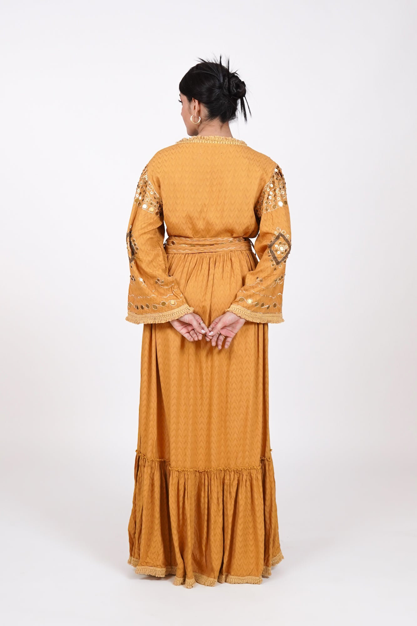 Tan Teka Long Dress